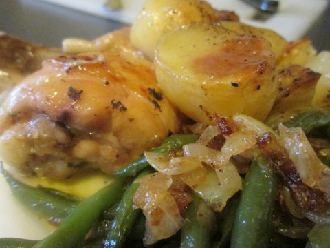 Chicken Drumstick Recipe with Potatoes and Green Beans