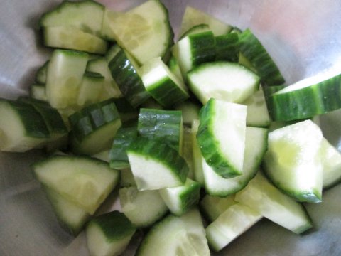 Cut Cucumbers